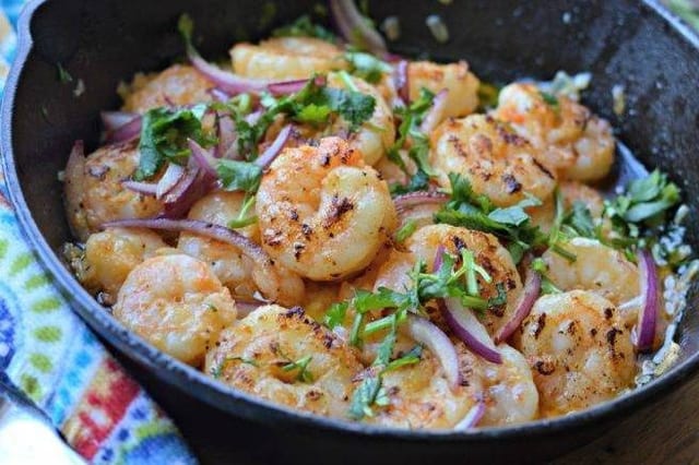 Camarones Al Mojo De Ajo.